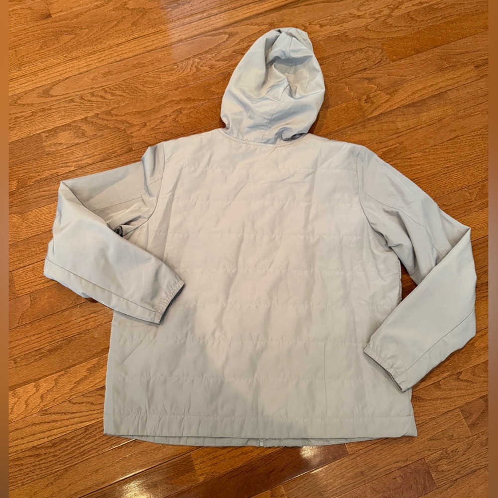 ZUDA new with tags lightweight dove gray full zip hooded jacket size medium - Picture 6 of 8